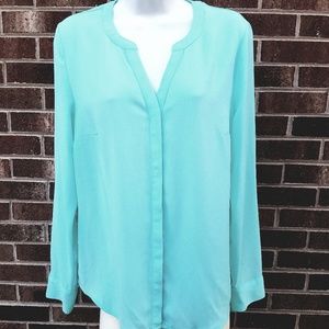Apt. 9 Womens Small Teal Green Blouse